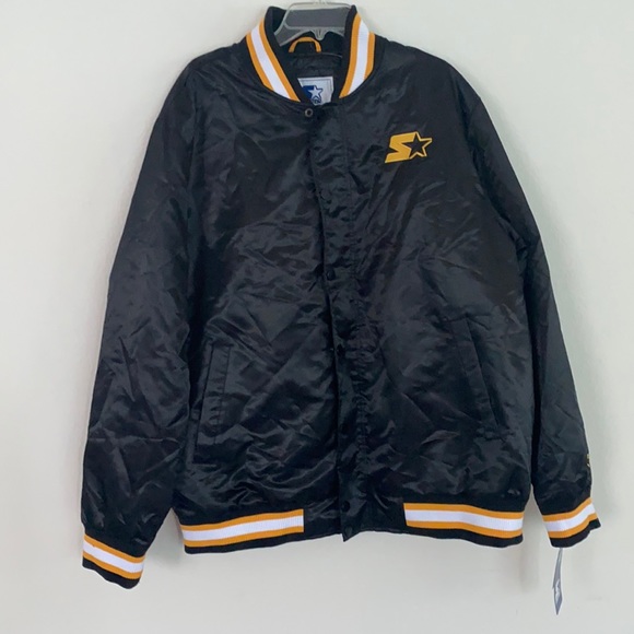 Starter Satin Snap Quilted Lining Varsity Jacket